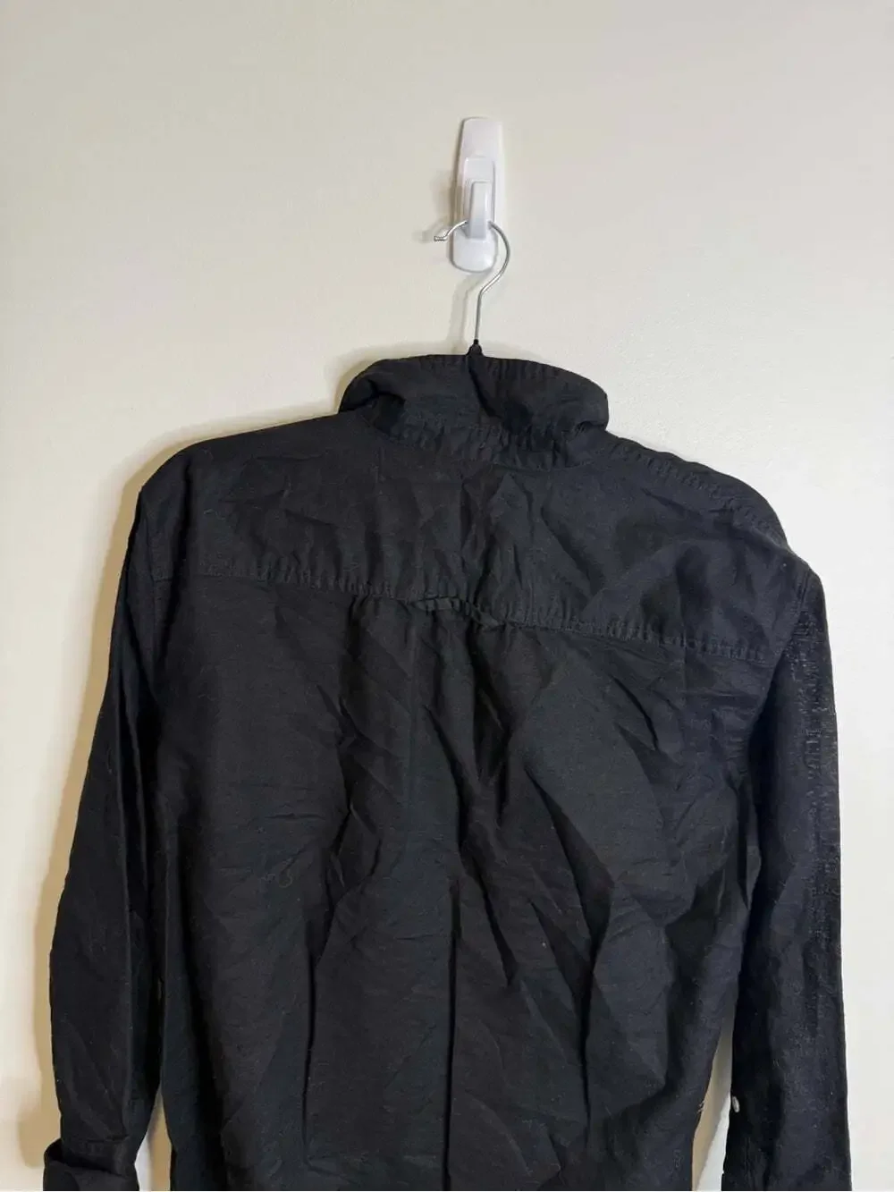 J. Crew Black Button-Down Collared Shirt dress size small